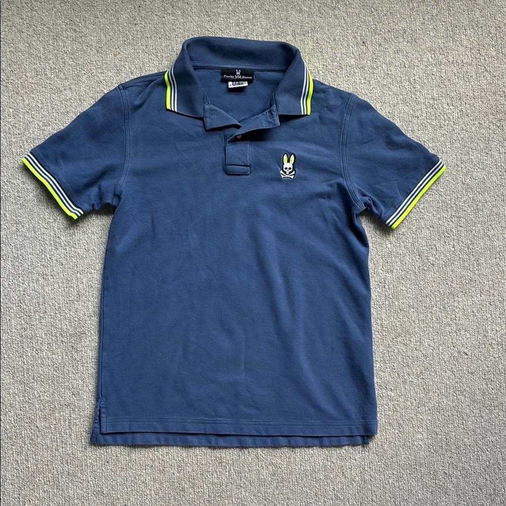 Psycho Bunny Blue and Green Polo Sporty Classic